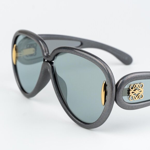 Loewe X PAULA'S IBIZA Women Sunglasses Grey Blue Mirror Pilot LW40132I 05X - Picture 4 of 9